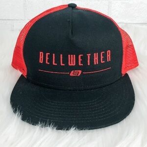 Bellwether Logo Red Black Snapback Trucker Baseball‎ Cap